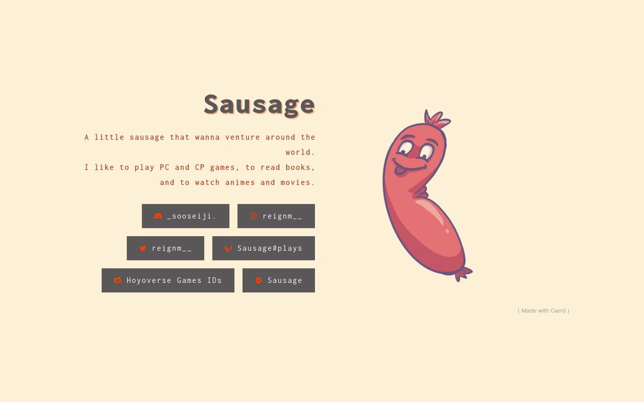 Sausage S   Card 